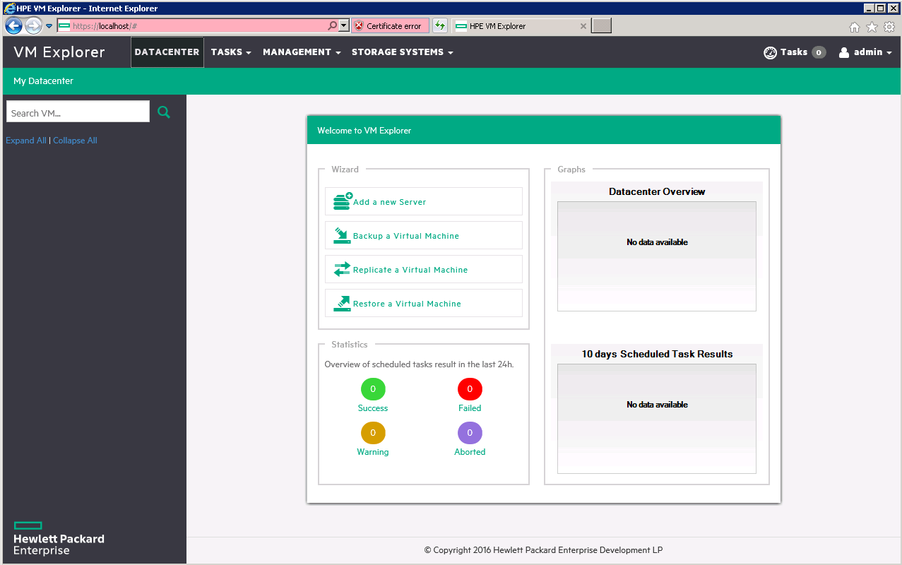 Getting started with HPE VM Explorer