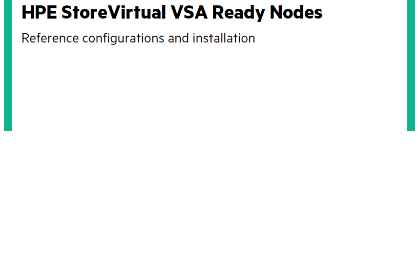 Want to start with StoreVirtual VSA? Begin with VSA Ready Nodes!